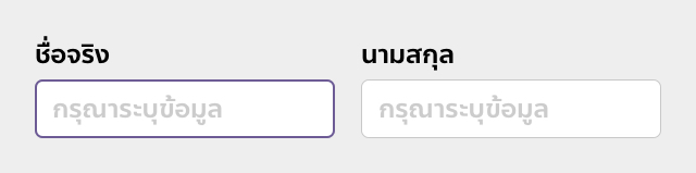 รูปตัวอย่าง แสดงช่องกรอกข้อมูลแต่ละสถานะ